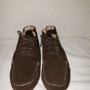 Eddie Bauer Brown Suede Moccasins Shoes